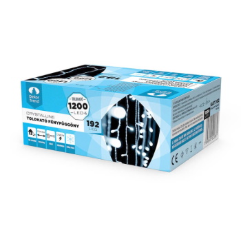 LED svetleća zavesa Crystaline 0,9x2m 192 kom hladno bela KAT 302-2